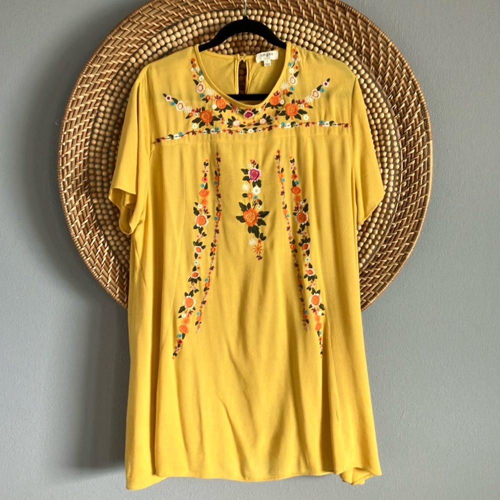 Umgee yellow tunic blouse